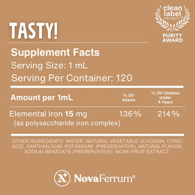 NovaFerrum complément de fer liquide 168g côté
