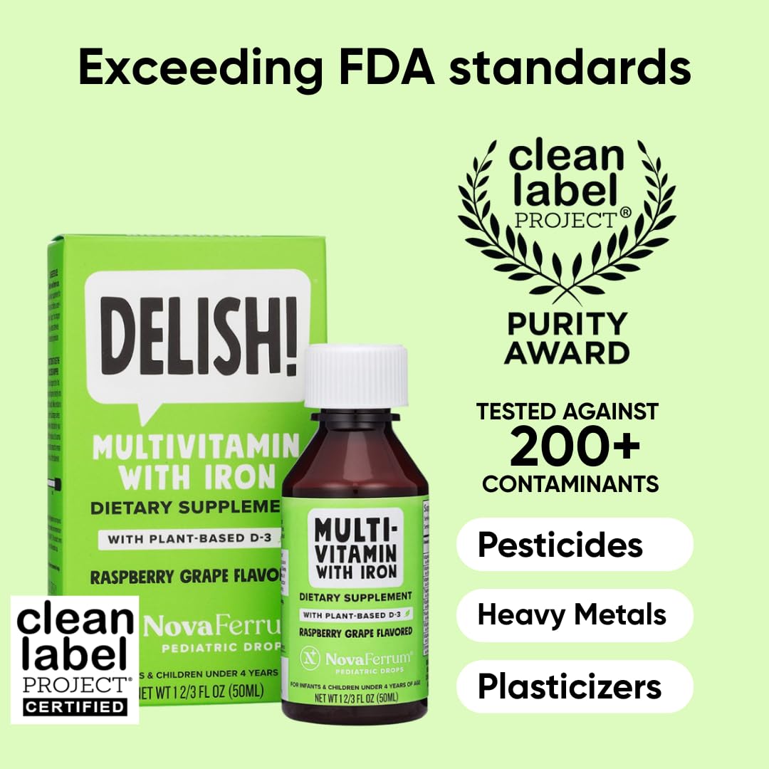 NovaFerrum Delish multivitamine 50 mL avec bouchon