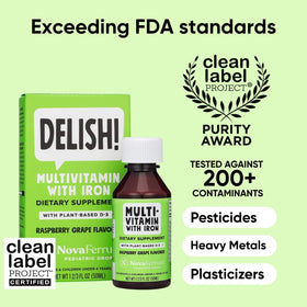 NovaFerrum Delish multivitamine 50 mL avec bouchon