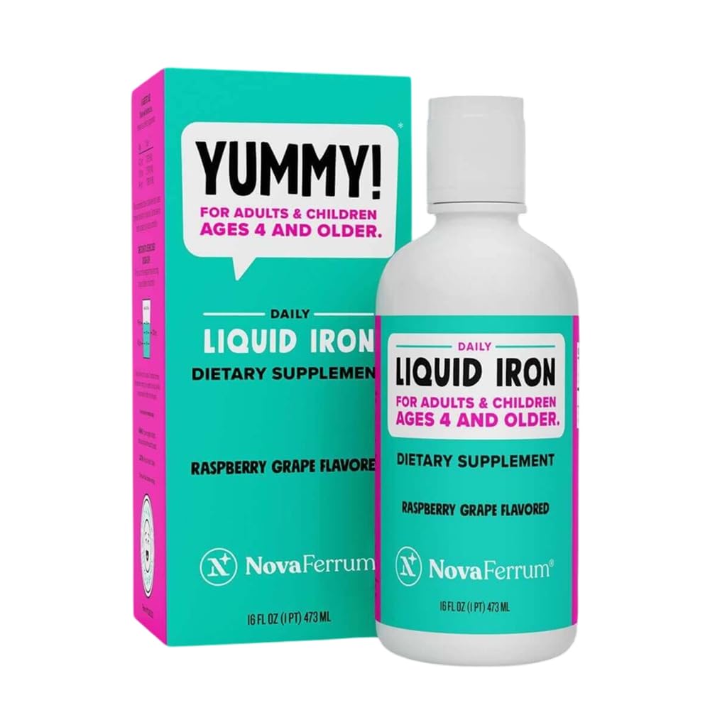 NovaFerrum Fer Liquide 473 ml vue avant avec étiquette colorée