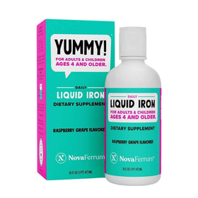 NovaFerrum Fer Liquide 473 ml vue avant avec étiquette colorée
