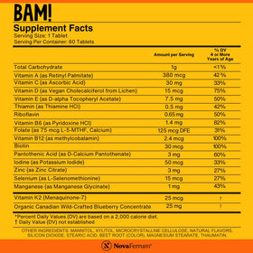 NovaFerrum Multivitamine Mâchable Fruit Blast, vue de côté