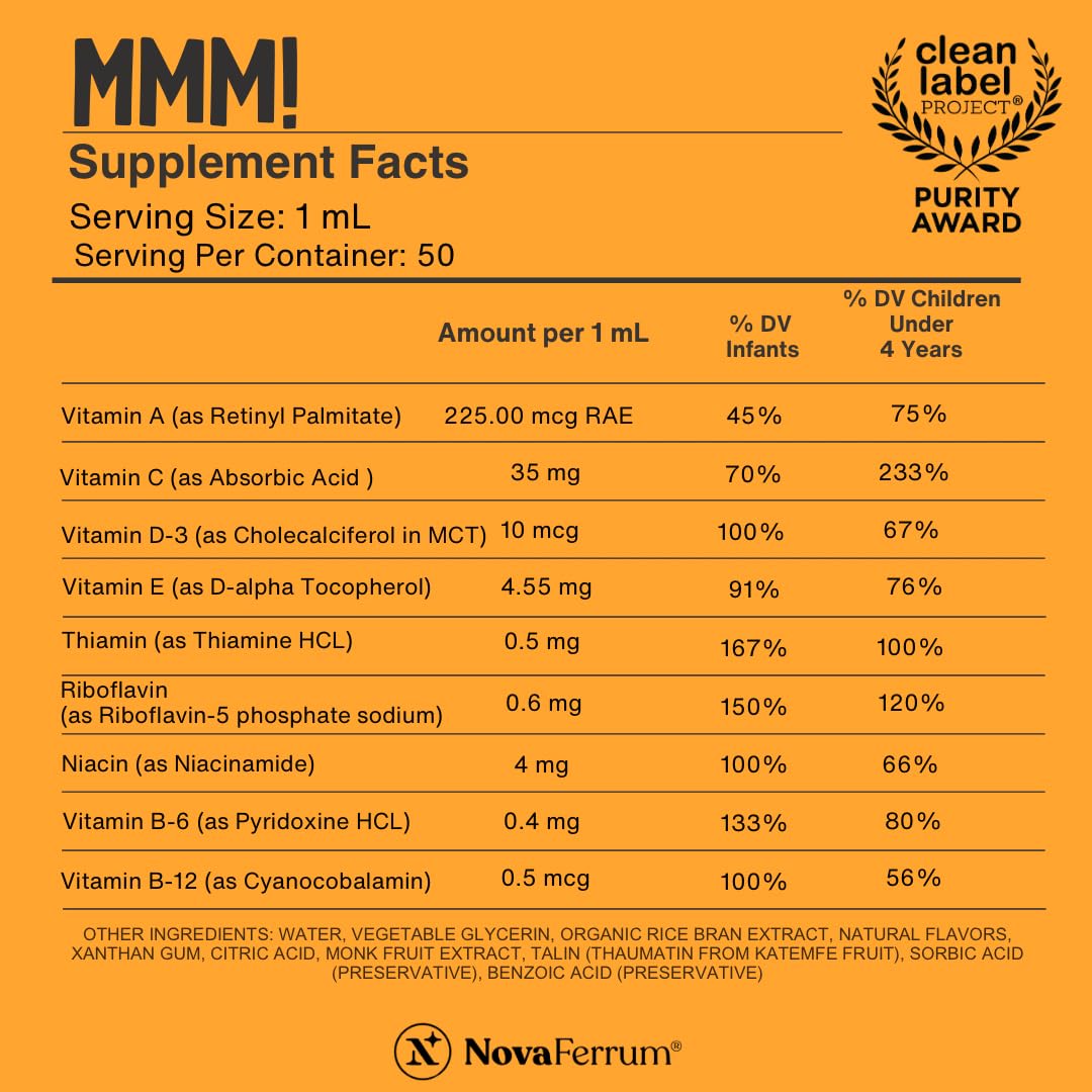 NovaFerrum Multivitamine pour Enfants 50ml avec dosage recommandé