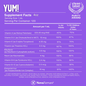 NovaFerrum Yum multivitamine pour enfants avec cuillère doseuse
