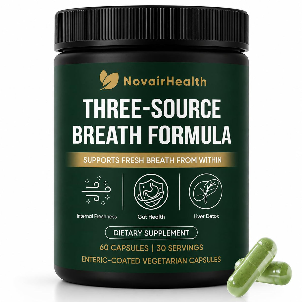 NovairHealth Complément Alimentaire Artichaut 60 Capsules, vue avant