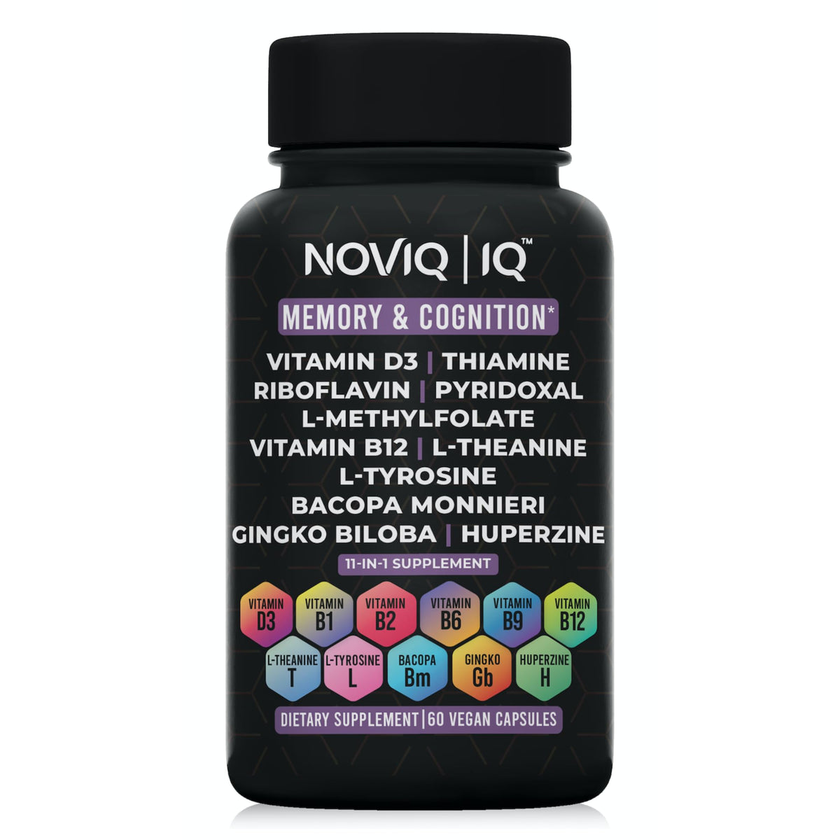 NOVIQ complément cérébral 11-en-1 60 capsules vue avant