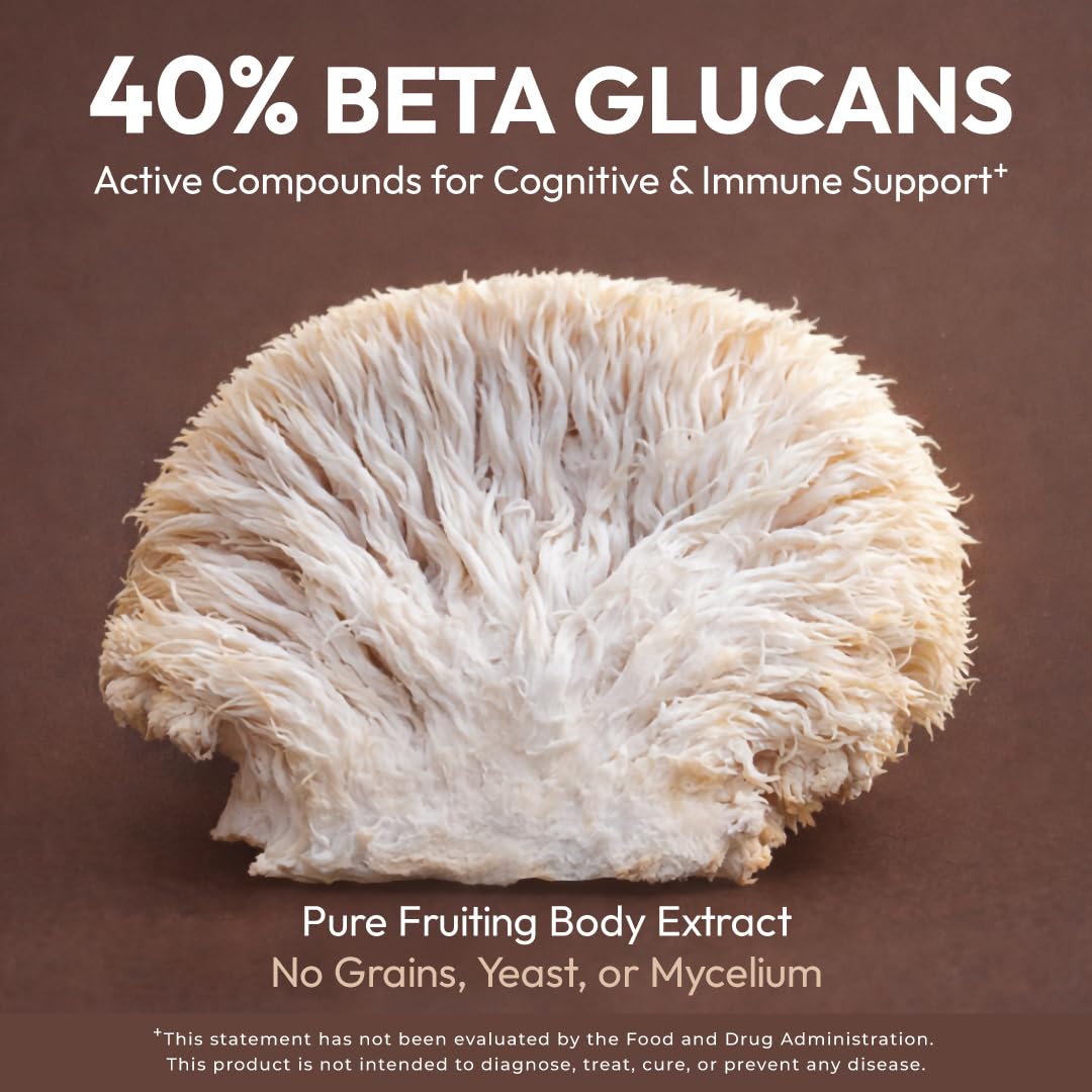 Novum Naturals Extrait de Champignon Lion’s Mane 120 Capsules - vue arrière