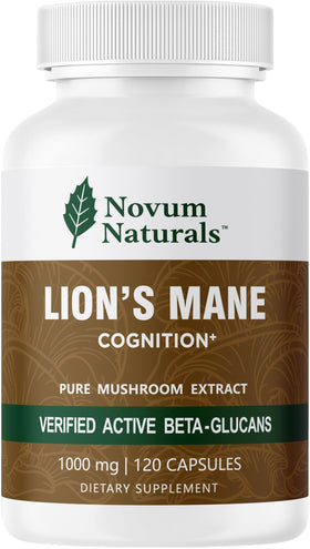 Novum Naturals Extrait de Champignon Lion’s Mane 120 Capsules - vue avant