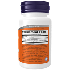 NOW Foods 5-HTP 100 mg emballage avec 90 chewables