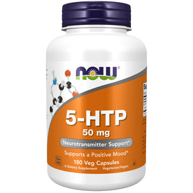 NOW Foods 5-HTP 50 mg Capsules vue de face
