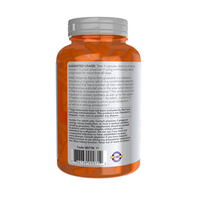 NOW Foods AAKG 2200 Arginine 180 Veg Caps avec gobelet