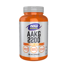 NOW Foods AAKG 2200 Arginine 180 Veg Caps vue de face