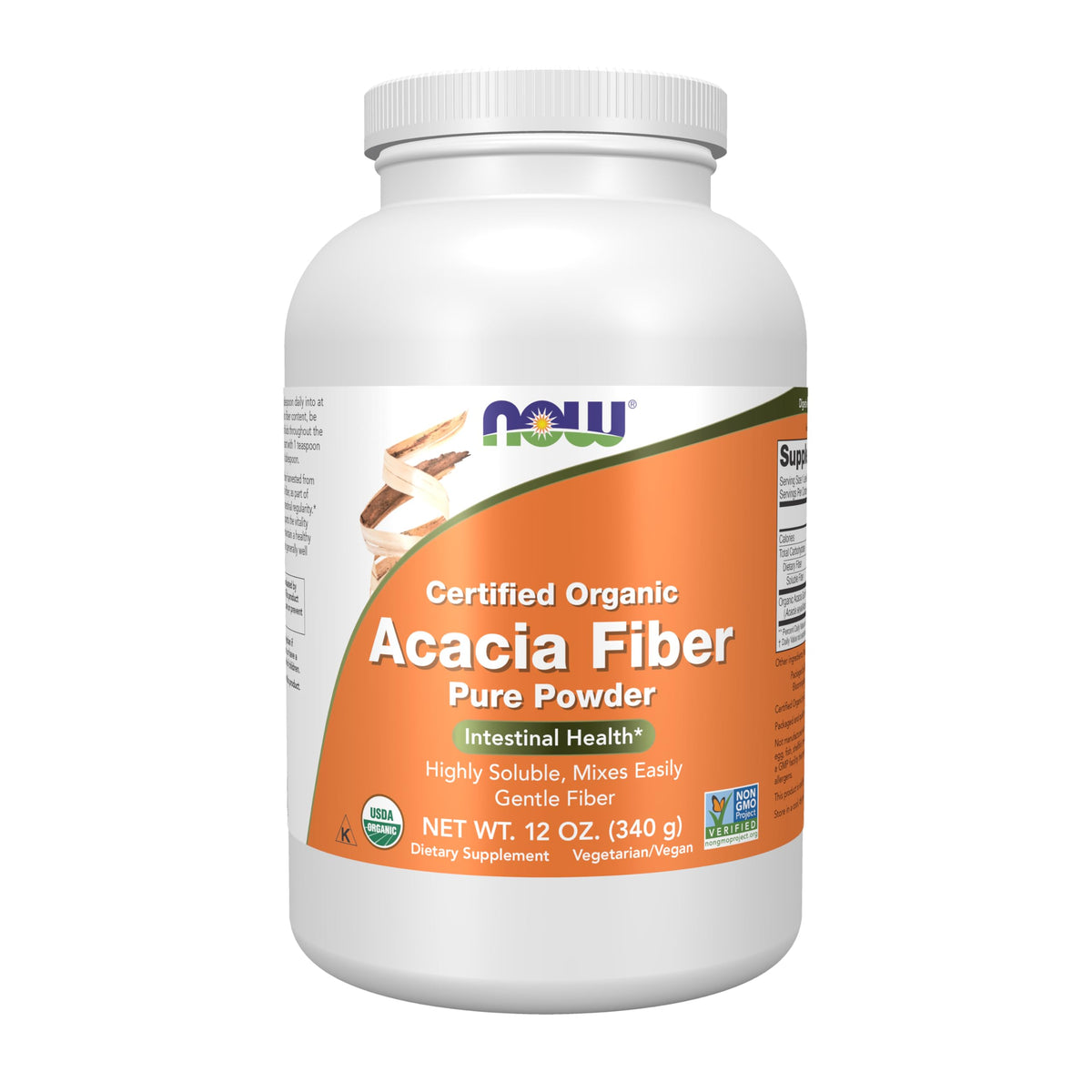 NOW Foods Acacia Pure Powder 422g - vue avant du produit