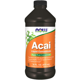 NOW Foods Acai Liquide 473 ml vue de face