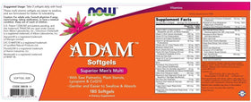 NOW Foods ADAM Multivitamines pour Hommes 180 Softgels avec ingrédients