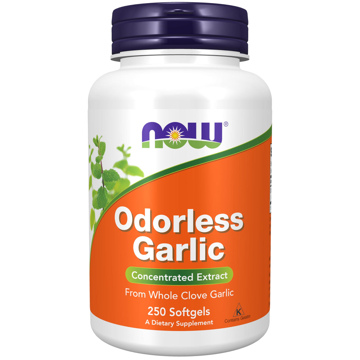 NOW Foods Ail Sans Odeur 250 gélules vue de face