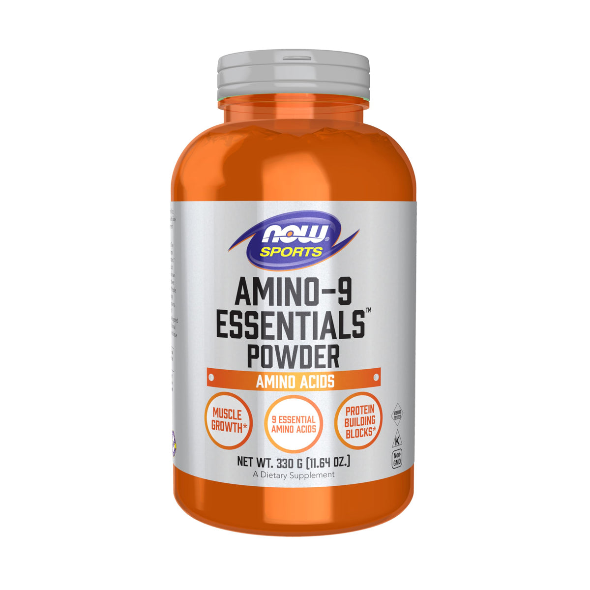NOW Foods Amino-9 Essentials™ Poudre 330g vue de face