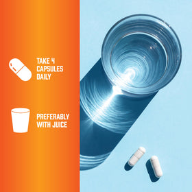 NOW Foods Amino Complete capsules sur une surface en bois
