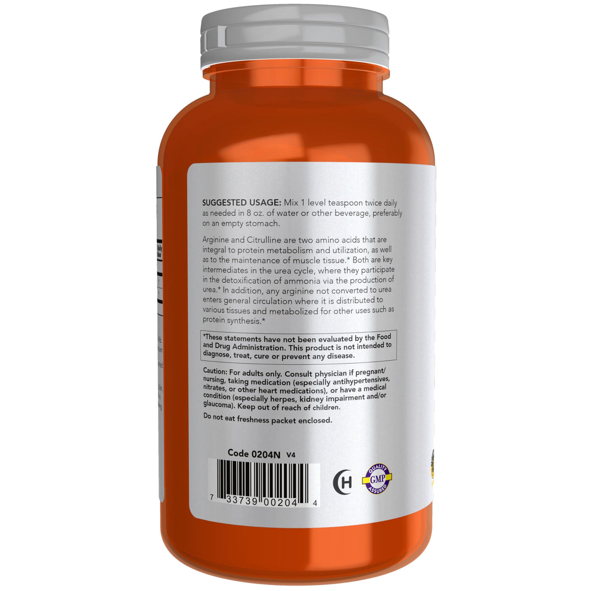 NOW Foods Arginine & Citrulline Poudre 415g sur une table avec des accessoires sportifs