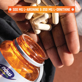 NOW Foods Arginine & Ornithine 250 mg étiquette et composition