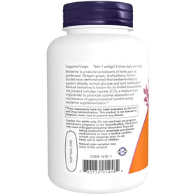 NOW Foods Berberine Glucose Support gélules, présentation du produit