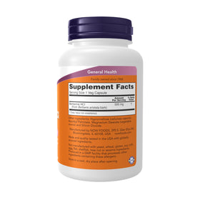 NOW Foods Berberine HCL 500 mg boîte, vue de côté