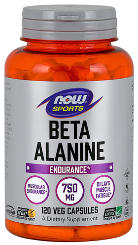 NOW Foods Beta-Alanine 120 Capsules - vue de face