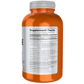 NOW Foods Beta-Alanine Poudre Pure 2000 mg 500 g arrière