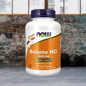 NOW Foods Betaïne HCl 120 capsules vue arrière