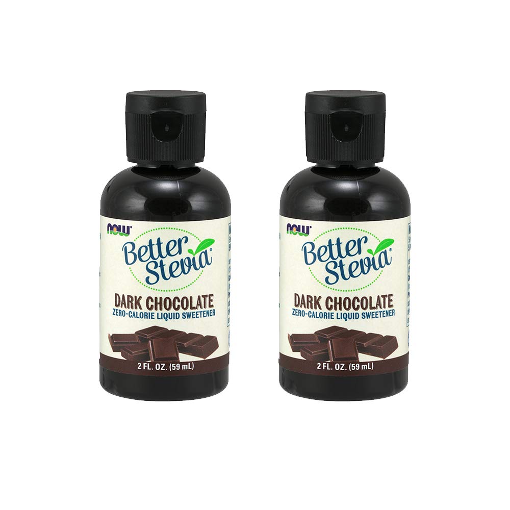 NOW Foods Better Stevia Liquide Chocolat Noir 2 oz avant