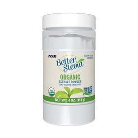 NOW Foods BetterStevia extrait en poudre bio 159g vue de face