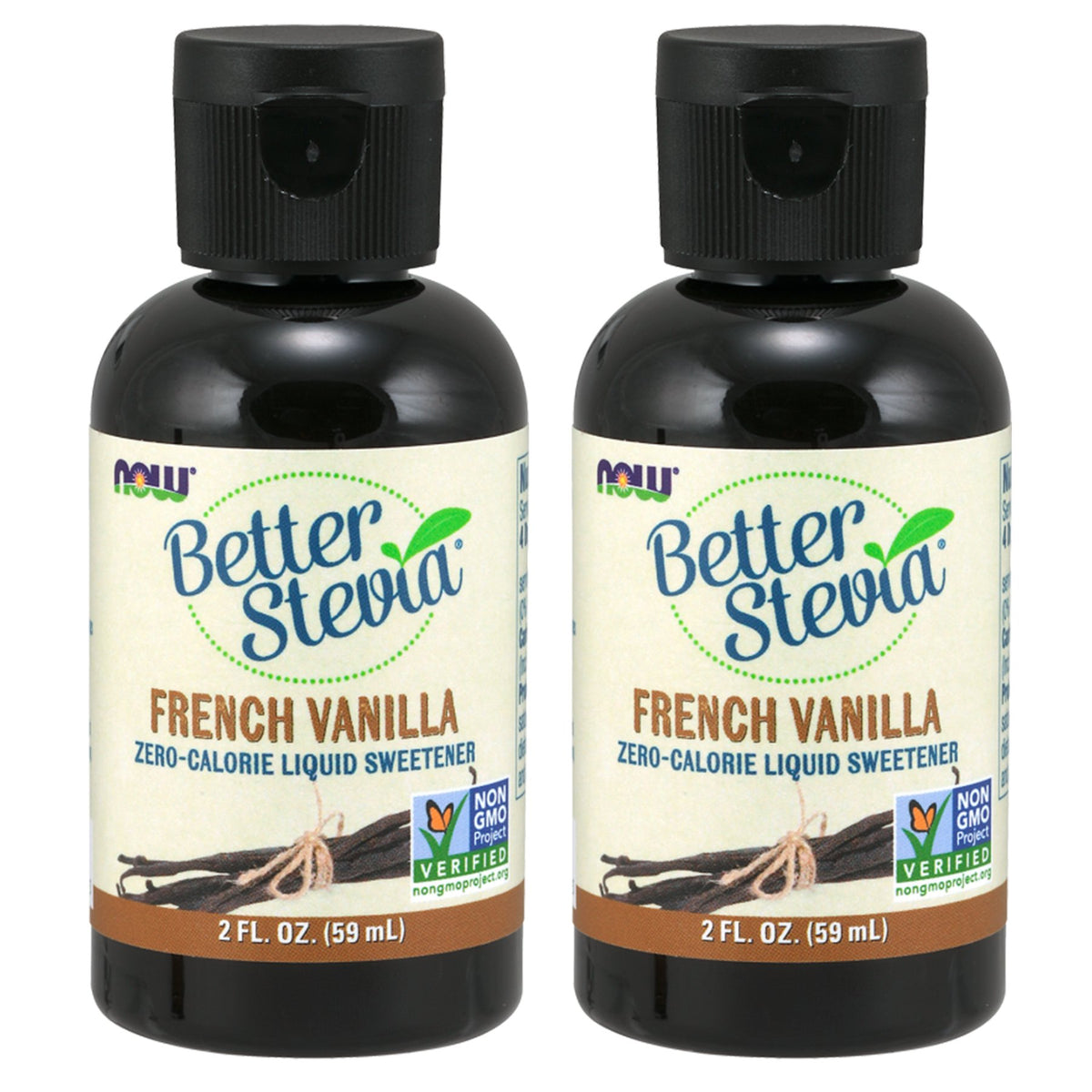 NOW Foods BetterStevia Extrait Liquide Vanille Française bouteille de 2 oz