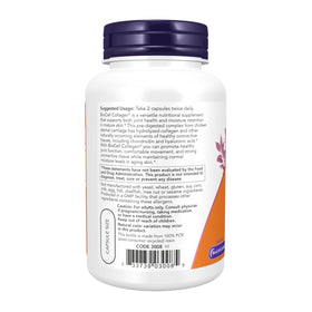 NOW Foods BioCell Collagen® 120 Veg Capsules affichées sur fond blanc
