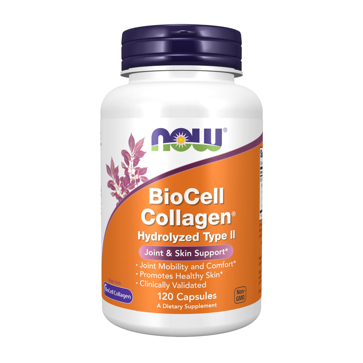 NOW Foods BioCell Collagen® 120 Veg Capsules vue de face