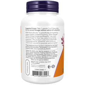 NOW Foods Brain support™ 120 capsules, vue de côté