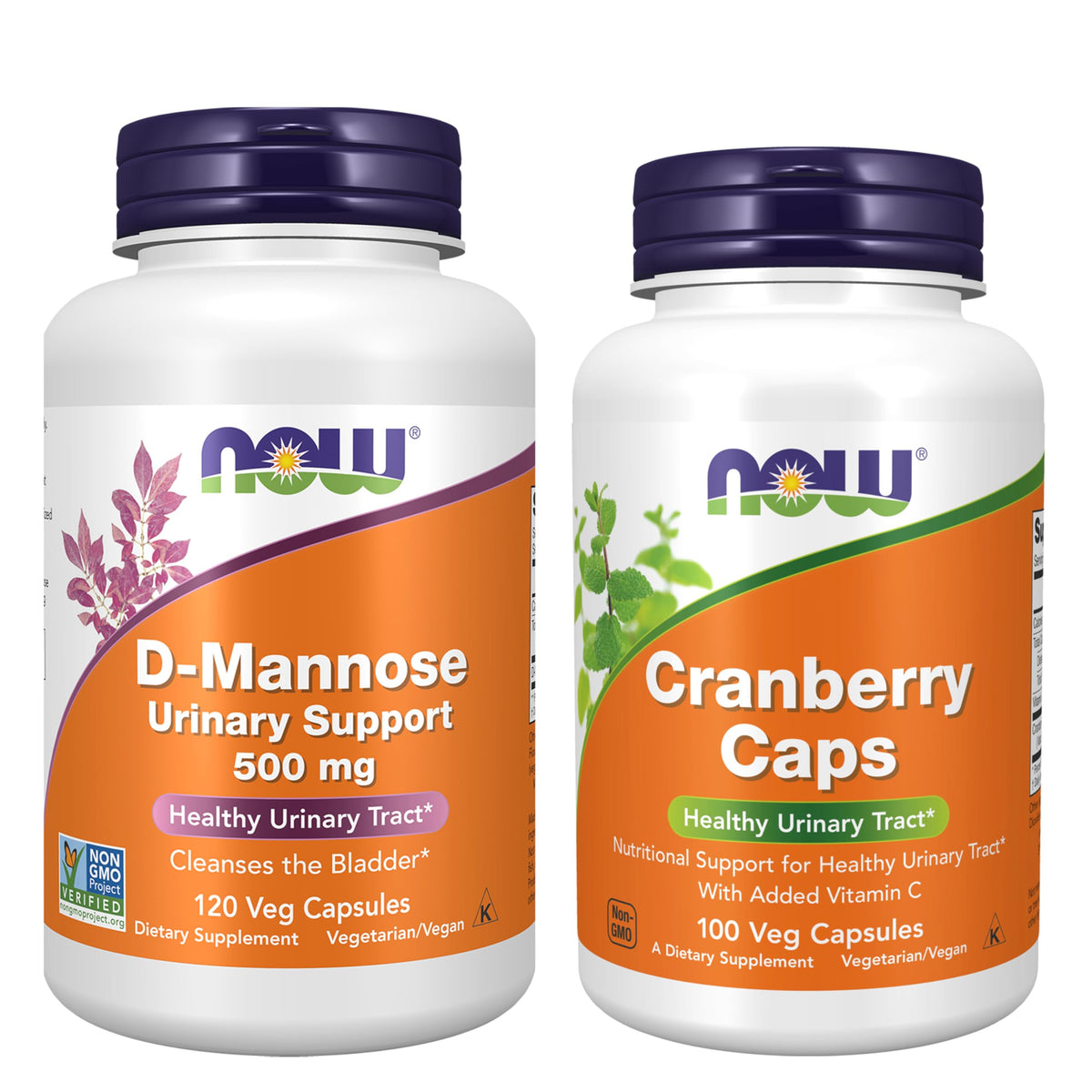 NOW Foods Bundle Santé Urinaire avec D-Mannose et Cranberry
