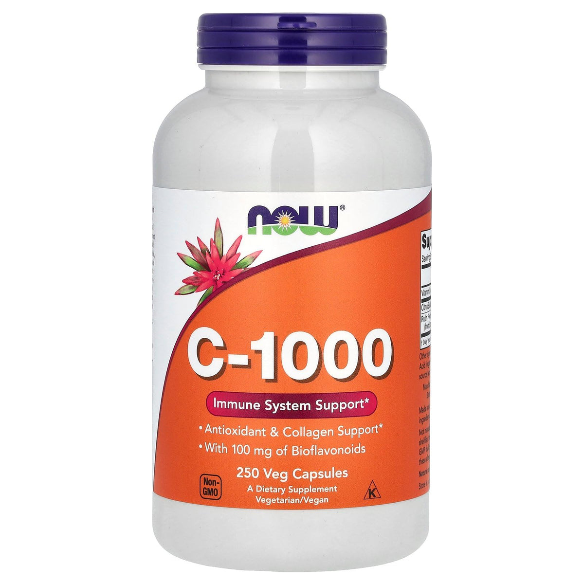 NOW Foods C 1000 250 capsules vue de face