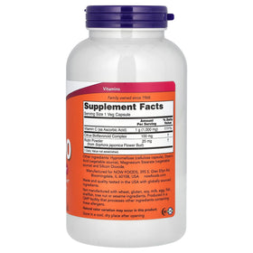 NOW Foods C 1000 emballage avec informations nutritionnelles