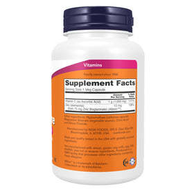 NOW Foods C-1000 & Zinc capsules végétales avec étiquette