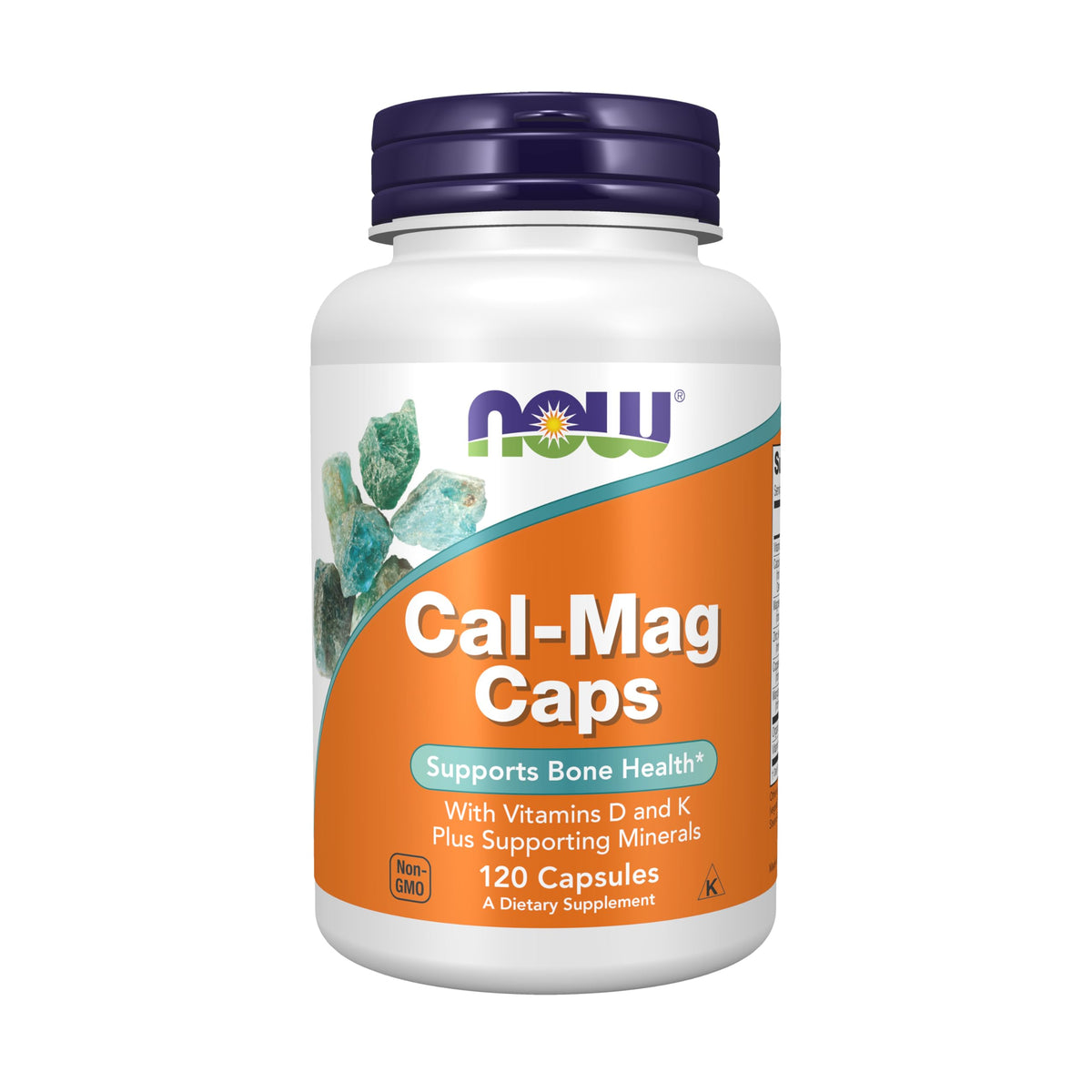 NOW Foods Cal-Mag 120 capsules devant l'emballage