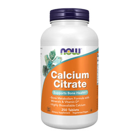NOW Foods Calcium Citrate 250 comprimés vue avant