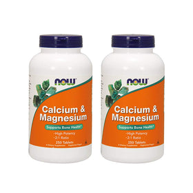 NOW Foods Calcium & Magnesium 250 comprimés boîte vue avant
