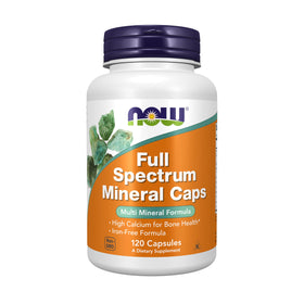 NOW Foods Capsules Minérales Complètes 120 Végétales - vue de face
