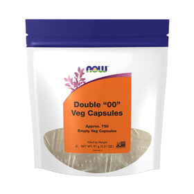 NOW Foods Capsules Végétales Vides Double "00" 750 pièces, vue de face