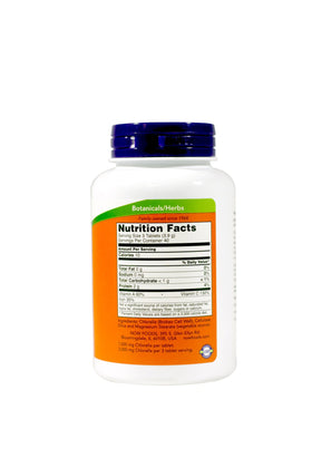 NOW Foods Chlorella 1000mg 120 Tablettes avec informations nutritionnelles