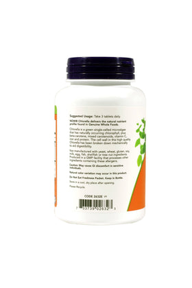 NOW Foods Chlorella 1000mg 120 Tablettes emballage