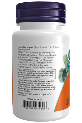 NOW Foods Chrome 200 mcg - dimension de l'emballage 9,5 x 9,5 x 4,7 cm