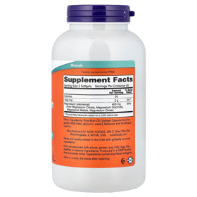 NOW Foods Citrate de Magnésium 180 Softgels, détails de l'emballage
