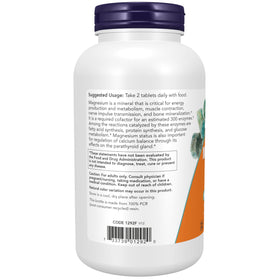 NOW Foods Citrate de Magnésium 200 mg comprimés sur une table