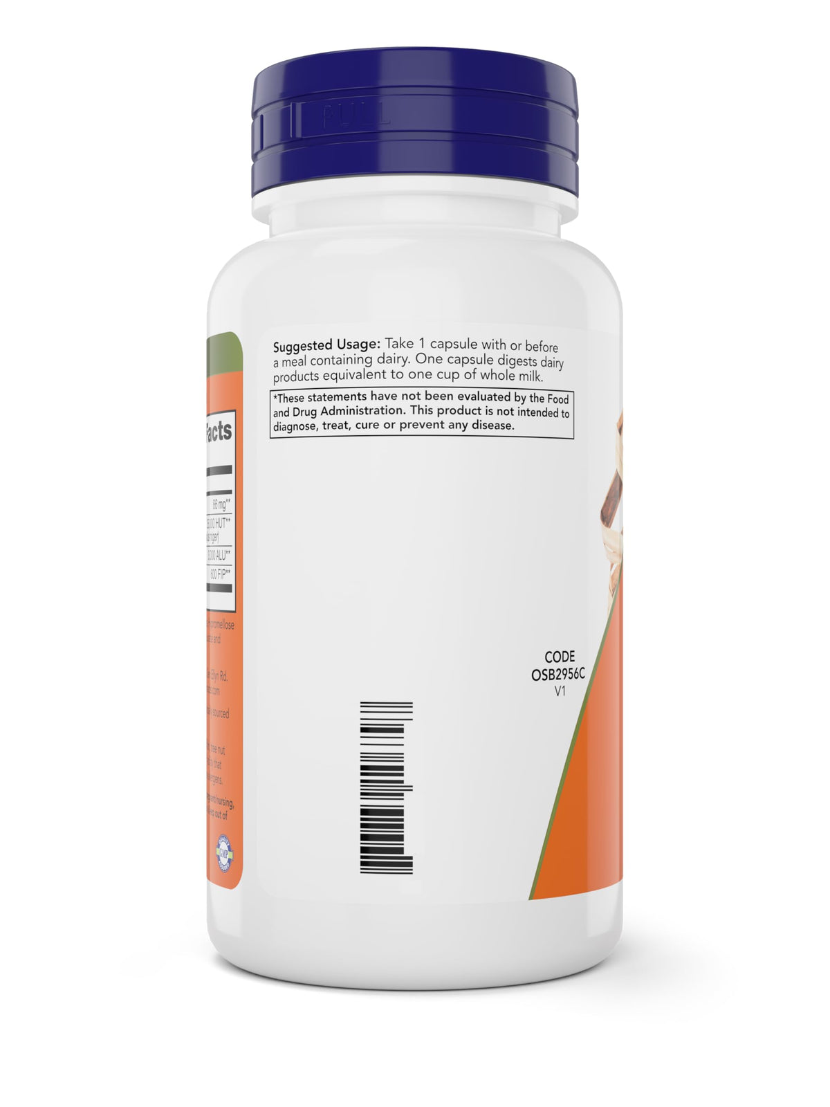 NOW Foods Complément Alimentaire Lactose capsules végétariennes dans un environnement de cuisine